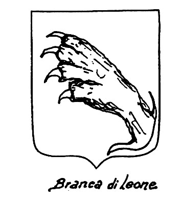 Imagen del término heráldico: Branca di leone